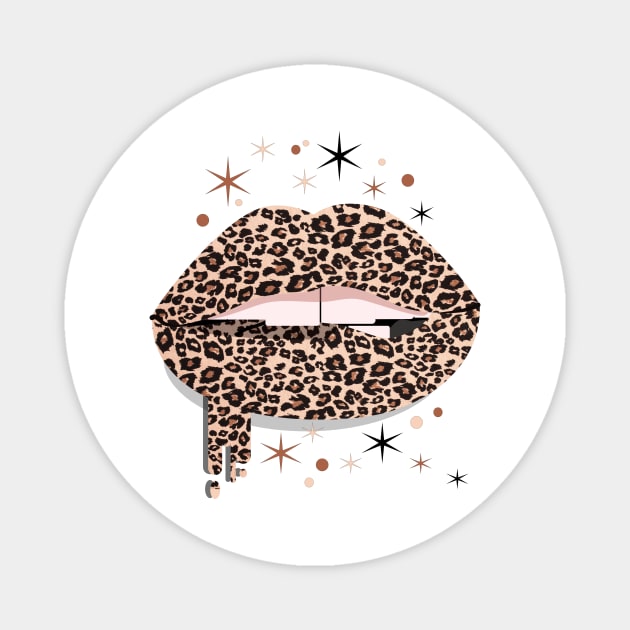 Leopard mouth Magnet by Kaspiera